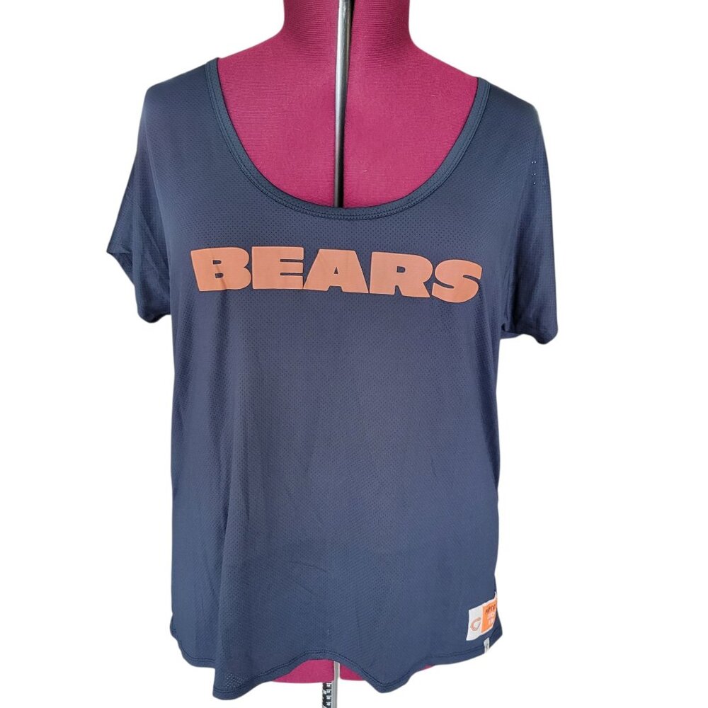 Chicago Bears Womens Navy Blue Mesh Jersey (Size XXL)